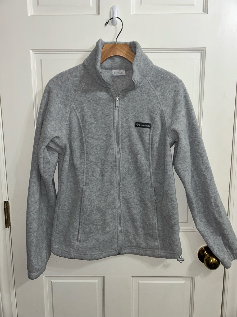 Columbia Women's Heather Gray Full-Zip Teddy Fleece Jacket